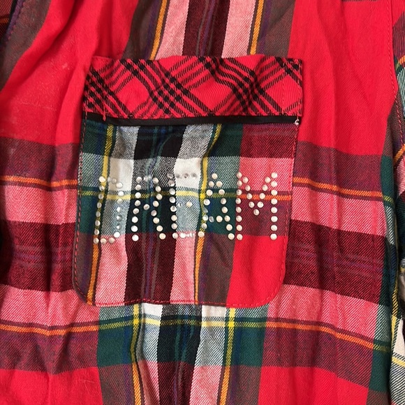 Victorias Secret red plaid pajama onesie - Picture 2 of 6